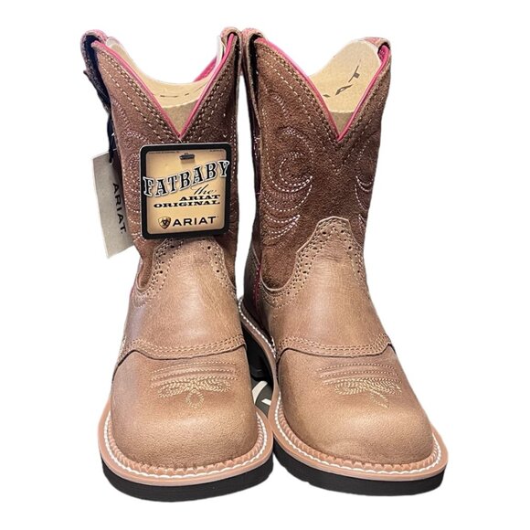 Ariat Fatbaby Heritage Dapper 8" Womens Brown Leather Cowboy Boots Round Toe 6 - Picture 8 of 8